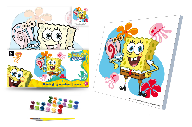 Set for painting by numbers 30x30 cm QB913-014 "SpongeBob" qbee