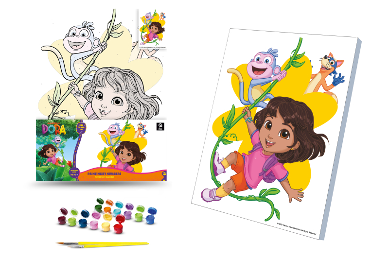 Set for painting by numbers 30x40 cm QB914-003 "Dora: Adventure awaits!" qbee