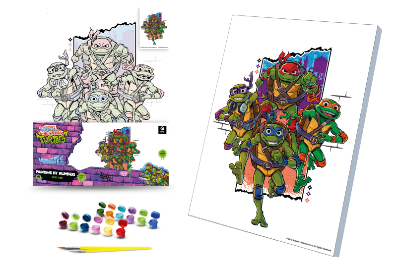 Kit for painting by numbers 30x40 cm QB914-006 "Ninja Turtles: Team of Heroes" qbee