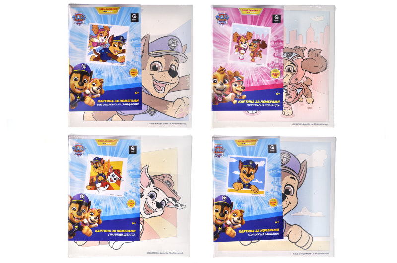 Kit for painting by numbers in the cover "Patrol Puppy" 25x25cm qbee