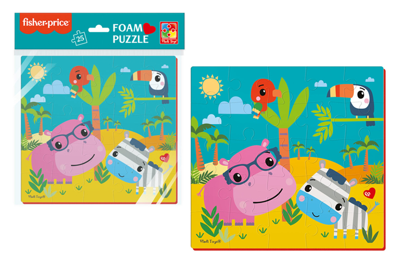 Пазли фомові "Fisher-Price. Бегемот та зебра" VT1109-04 VladiToys