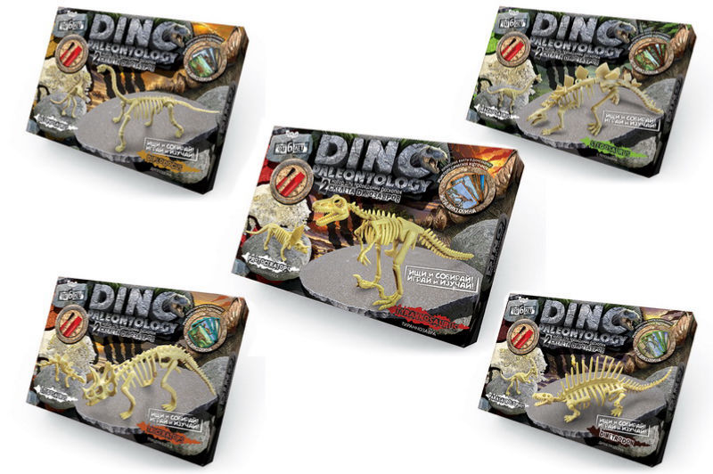 Набір для розкопок DP-01-01,02,03,04,05 "DINO PALEONTOLOGY" великий DANKO