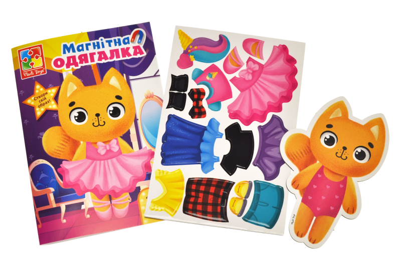 Магнітна одягалка "Кішечка" в папцi VT3204-34 VladiToys
