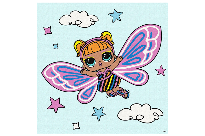 Набір для розпису по номерах 40x40 см "L.O.L. Fairies Flutterstar" Ideyka