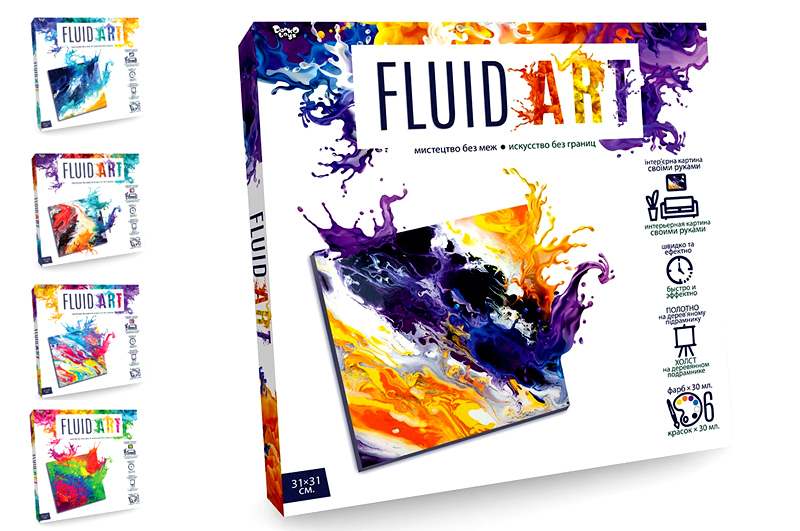 Набір для творчості FA-01-01,02,03,04,05 "Fluid ART" DANKO