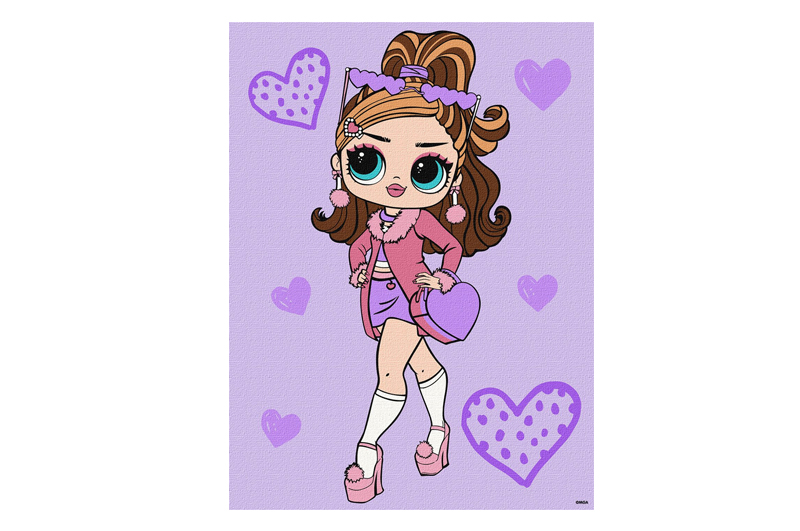 Набір для розпису по номерах 30x40 см KHO6284 "L.O.L. Tweens Fancy Gurl" Ideyka