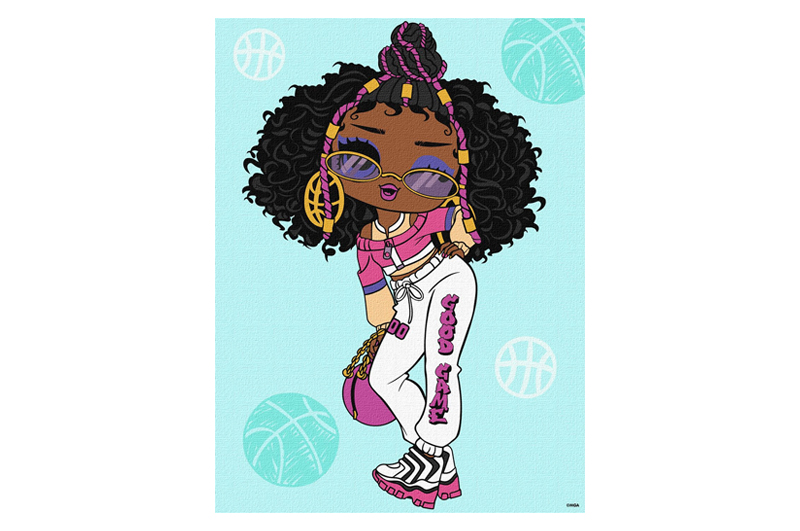 Набір для розпису по номерах 30x40 см KHO6285 "L.O.L. Tweens Hoops Cutie" Ideyka
