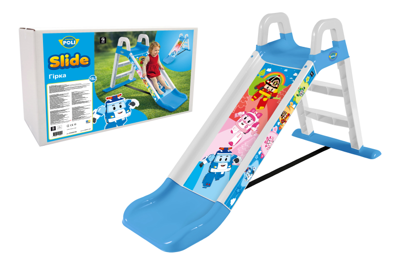 Small slide QB002-301 "Poly Robocar" 140 cm qbee