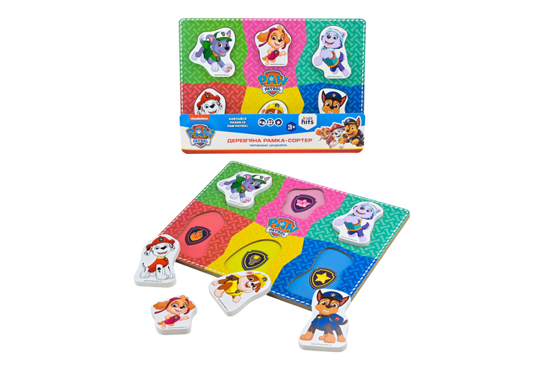 Дерев’яна іграшка-вкладиш KidsHits Paw Patrol