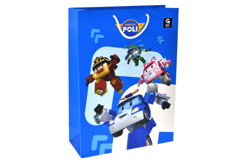 Paper package L QB004-208 "Robocar Poli" r.31x42x12 cm qbee