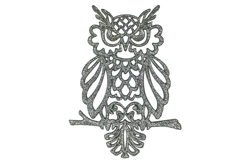 Новорічна іграшка Сова (срібло)