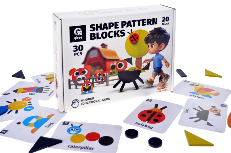 Educational wooden game QB700-005 "Figure mosaic" 30 det. qbee